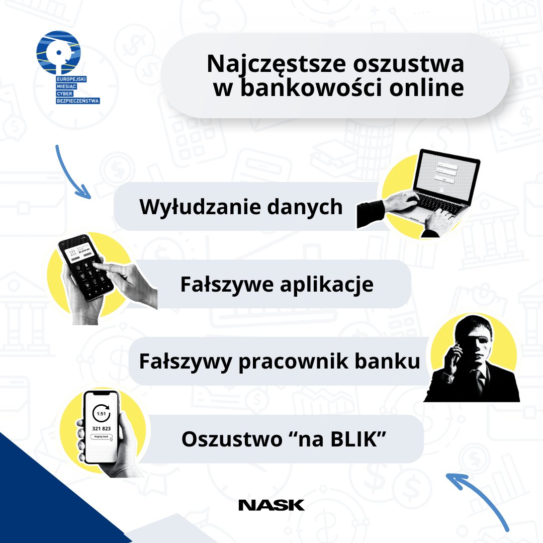 EcsmPolska's tweet photo. 📱#TydzieńZAplikajcjąBankową Jak działają najpopularniejsze oszustwa związane z bankowością internetową i mobilną? Na co zwracać uwagę? Sprawdź na📷https://t.co/ttZ8NCnITK
@NASK_pl
@CERT_Polska
@PolicjaCBZC
#ThinkB4UClick #Cyberbezpieczeństwo #BankowośćMobilna https://t.co/RwdYAXLcaz