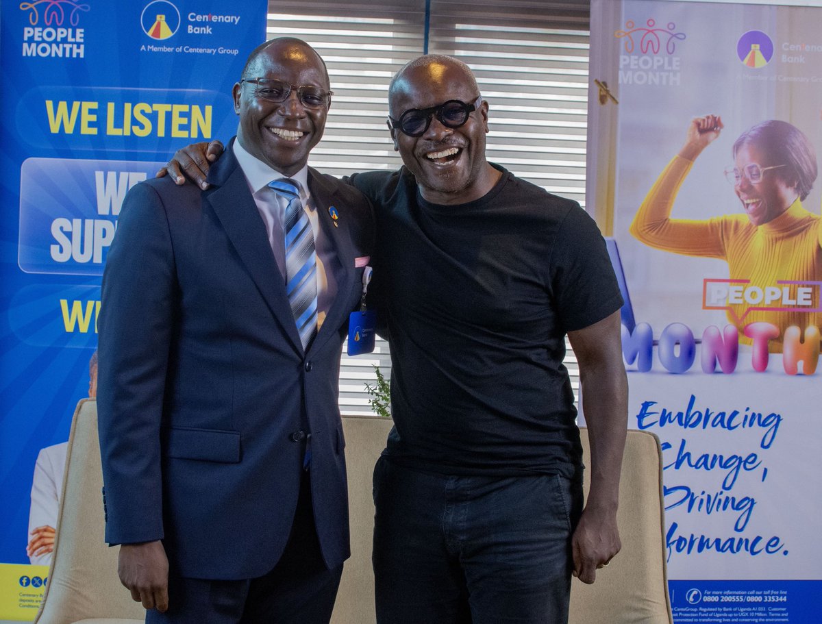 rkabushenga's tweet photo. @CentenaryBank thank you for having me over to speak your team. It was personally fulfilling for me to do this & catch up with old friends like your new CEO Godfrey Byekwaso, Benoni Okwenje, Brenda Magoba & of course Fabian Kasi who retired only last month. I hope the team found the interaction worth their time