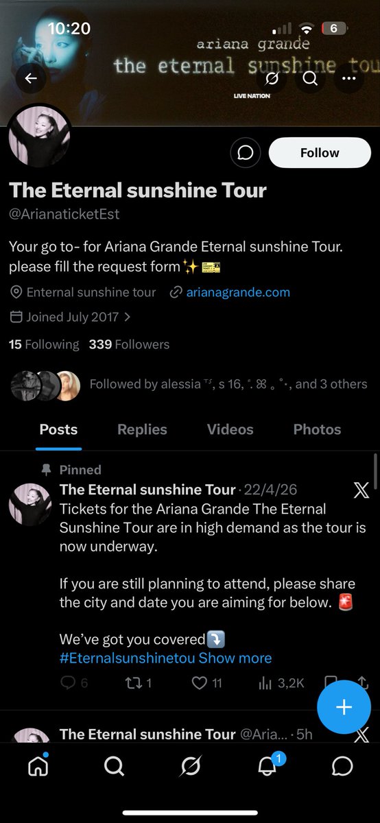 TinyElephantyah's tweet photo. This account is a scam btw don’t fall for it, someone already got scammed. Just find a job for the love of god lazy ass people trying to make profit out of a concert @ArianaticketEst yeah I’m talking bout u https://t.co/7LIVBeu9gX