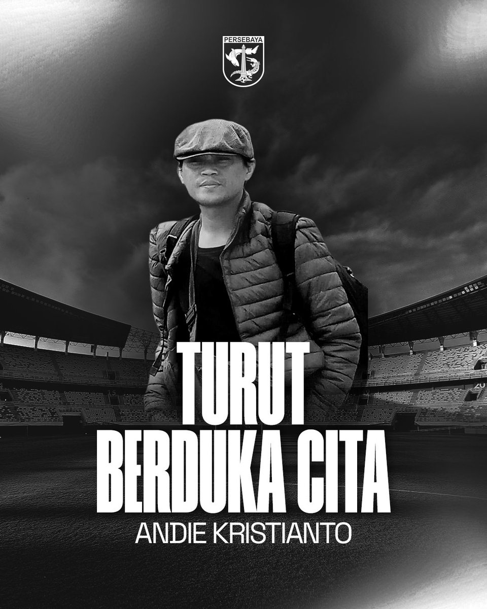persebayaupdate's tweet photo. Selamat jalan Cak Andie “Peci” Kristianto. Nama Anda akan abadi bagi kami, keluarga besar Persebaya. 

Teriakan Anda, orasi Anda, keberanian Anda, menjadi salah satu energi utama, sehingga Persebaya kembali ke kancah sepak bola tanah air. 

Kami yakin, setiap langkah Persebaya, kebaikan-kebaikan yang mengiringi perjalanan Green Force, akan senantiasa menjadi amal jariyah Cak Andie.

Sugeng tindak Cak Andie, suwargi langgeng, amin….