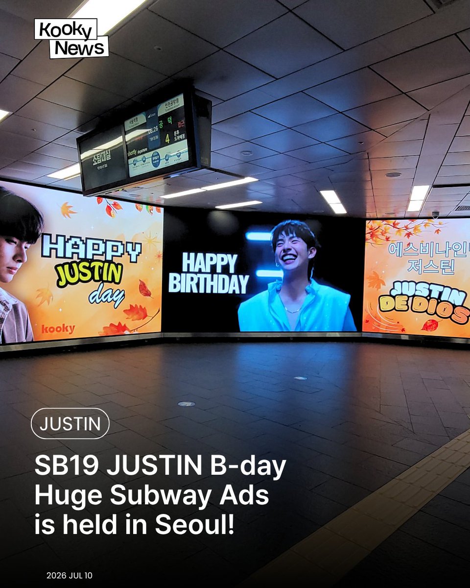 kooky__official's tweet photo. 📢 Kooky News – July Week 2
🔗https://t.co/IHv8W8LYQB

📢 This Week’s Kooky Ads & Event
📺 #SB19 #JUSTIN #에스나인틴 #저스틴 - Seoul B-day Huge Subway Ads
📺 #ISHIDARYOTA #石田亮太 #이시다료타 - Seoul Banner Ads

This week’s Kooky Ads highlight the promotions that went live through voting wins and funding rewards.
Made possible by passionate fan participation, these ads showcase the power of votes, support, and collective effort.
Thank you to everyone who took part and helped bring these projects to life! ✨