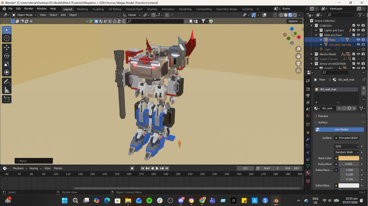 dimalanta_tr's tweet photo. Early design draft of one of my base armor that complements "Optimus Zero" armor with slight different tweaks...
#WorkInProgress #Mecha #BlenderAnimation #b3d #RobotArt https://t.co/XGi28IMLR2