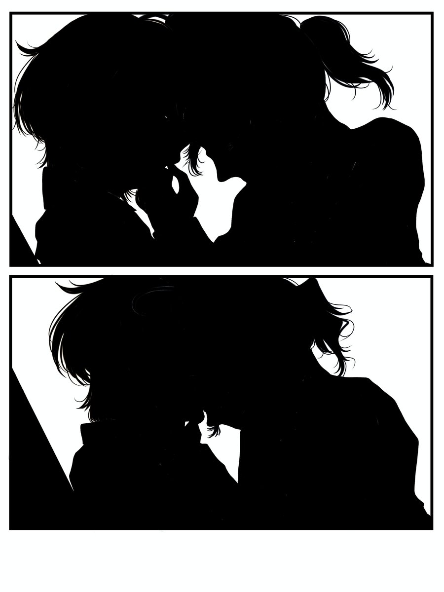 Jae_depressed's tweet photo. Under the tree.

W: Mr.Holmes...
S : Relax,it is just a kiss.

(⁠ ⁠ꈍ⁠ᴗ⁠ꈍ⁠)

I almost forgot about it 🥲

#sherliam #yuumori #fanart https://t.co/0Ss9O3JddN