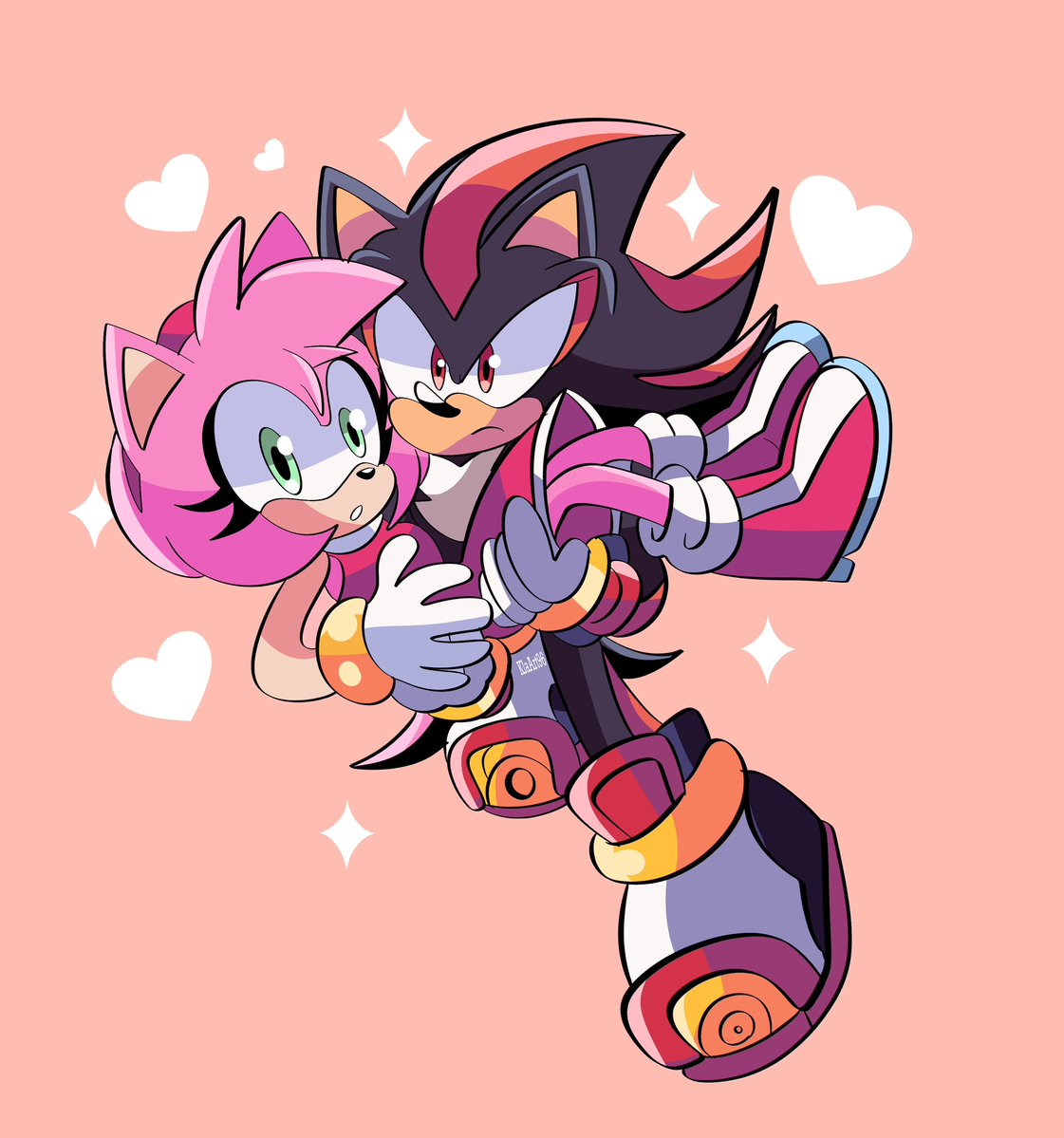 KlaArt96's tweet photo. Shadamy ✨💖new style 
#shadamy #shadamyweek2026  #shadowthehedgehog #amyrosethehedgehog #sonicthehedgehogfanart #sonic #amyrose #SonicTheHedhehog https://t.co/kbeWkE0hO8
