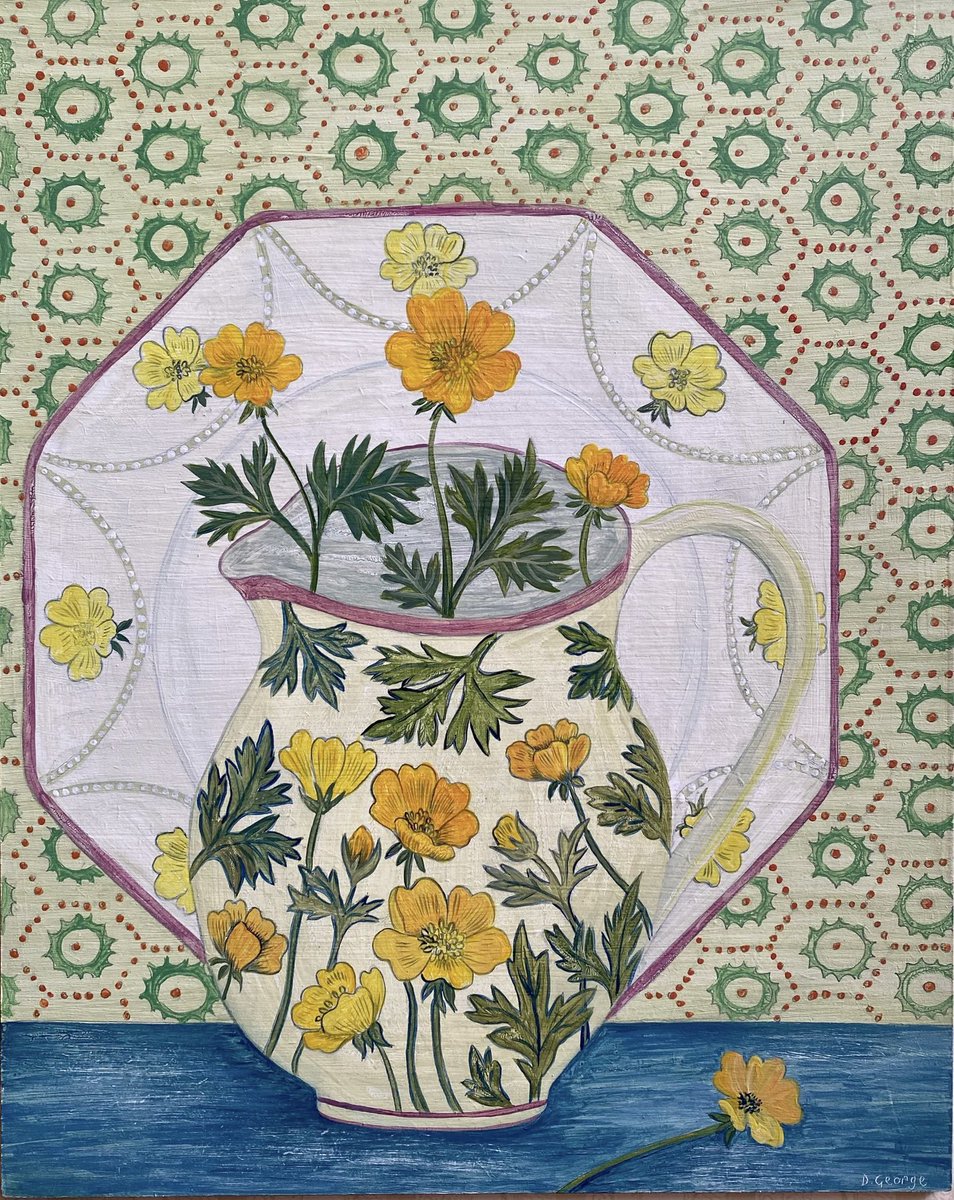 ArtGuideAlex's tweet photo. Buttercup Jug #DebbieGeorge https://t.co/b0i6buwbBF