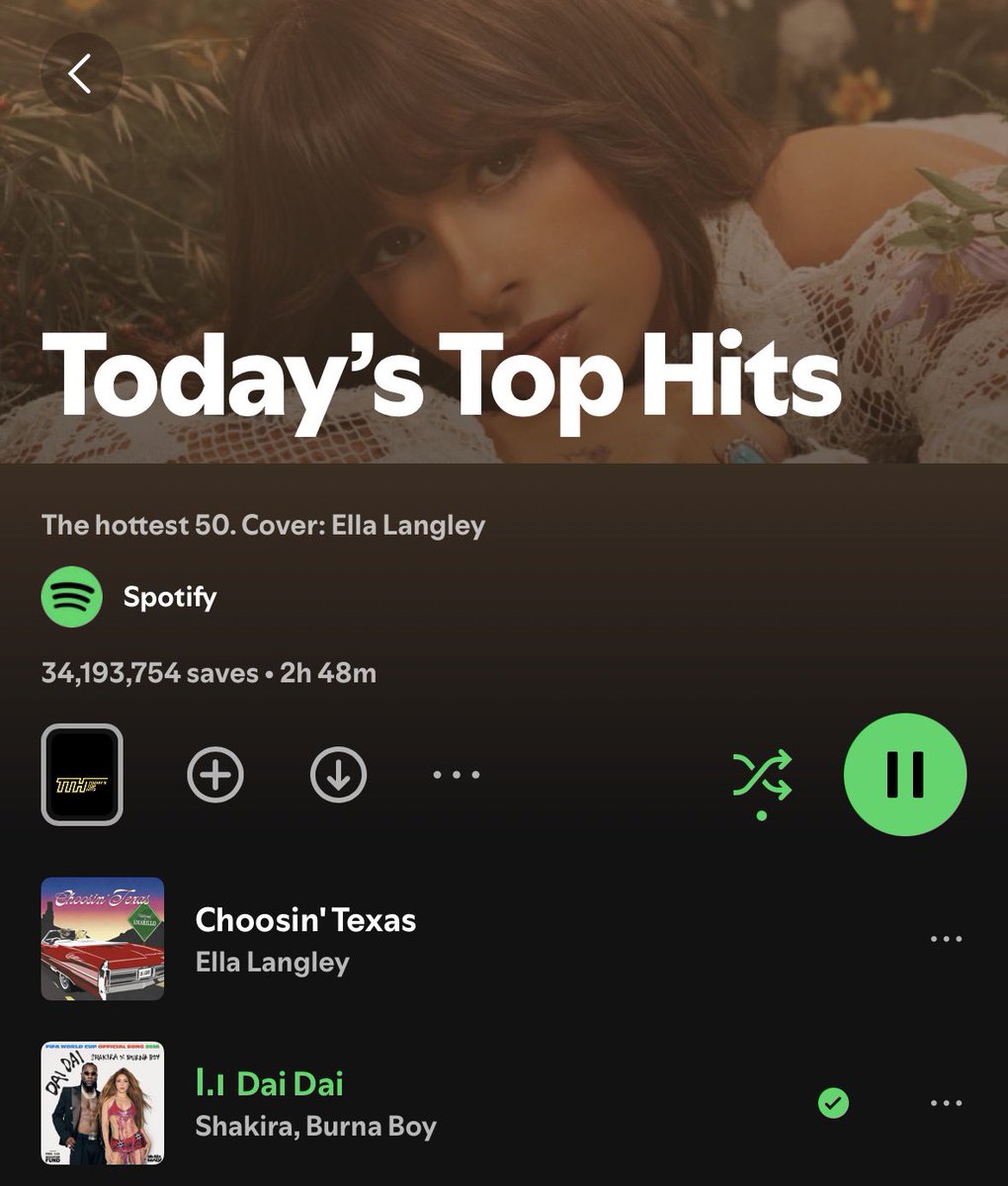 theonlyninety6's tweet photo. Number 2 on Today’s Top Hits (+1) 

Let’s goo 🌎🔥 https://t.co/fEKXPr3cAK
