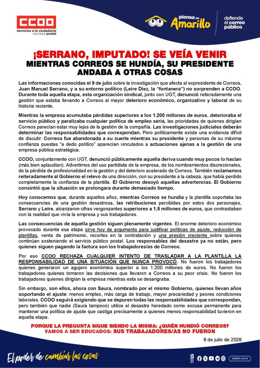 CCOOcorreoslpa's tweet photo. https://t.co/pOQjMQJx7X