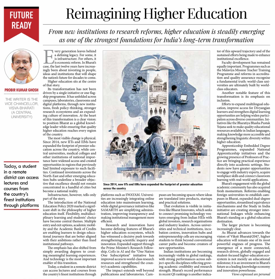 VisvaBharatiPRO's tweet photo. From today's The Millennium Post (Delhi Edition)
@EduMinOfIndia @dpradhanbjp @OfficeDp @DrSukantaBJP https://t.co/Y5PfzT75o6