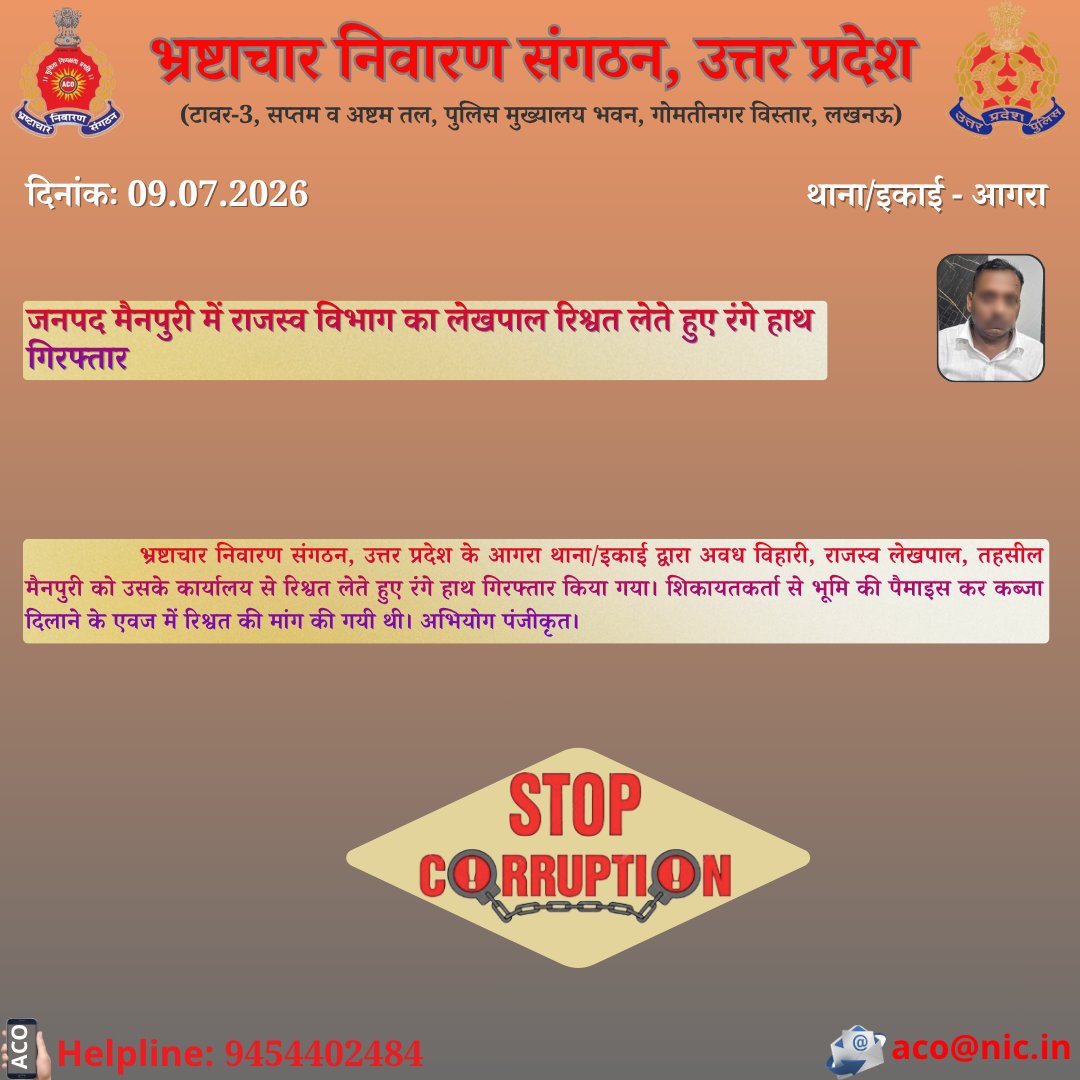 Anti Corruption Organisation, UP. tweet media