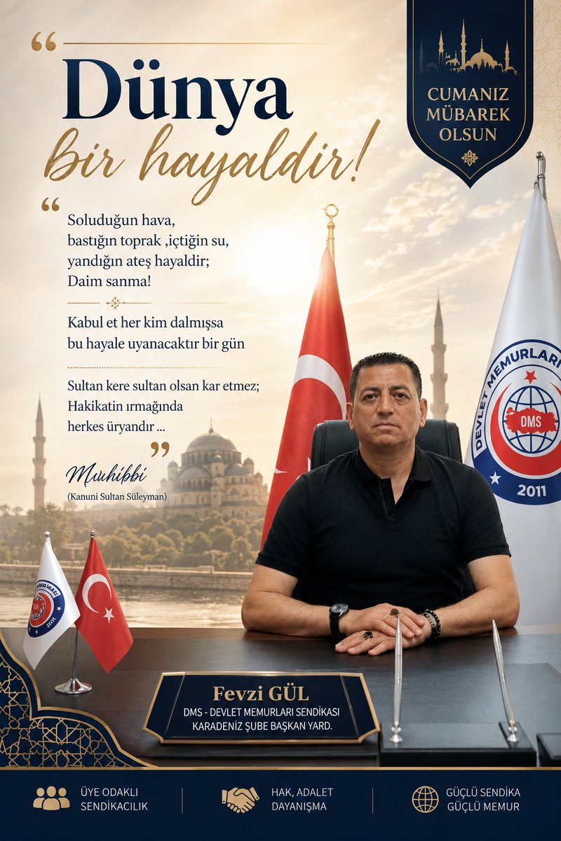 fgul55's tweet photo. Dünya bir hayaldir!
Soluduğun hava, bastığın toprak ,içtiğin su, yandığın ateş hayaldir;
Daim sanma!
Kabul et her kim dalmışsa bu hayale uyanacaktır bir gün
Sultan kere sultan olsan kar etmez;
Hakikatin ırmağında herkes üryandır ..." https://t.co/9RqwhIieUj