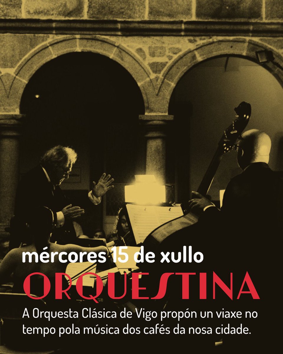 OrquestaClasica's tweet photo. O mércores 15 de xullo, clausuramos as #verbenasnacaridade26 coa Orquestina. Vinde!!! 
https://t.co/ubGQ2tC9hC https://t.co/jNNYSZr5W6