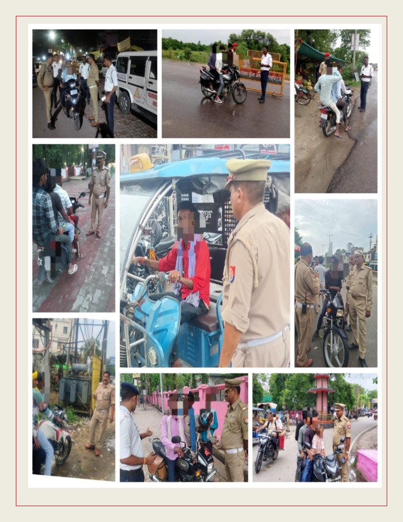 bahraichpolice's tweet photo. #SPBahraich के निर्देशन में,
#CO_यातायात के नेतृत्व में सड़क सुरक्षा एवं सुगम यातायात व्यवस्था बनाए रखने हेतु यातायात पुलिस बहराइच द्वारा अभियान चलाकर नियमों का उल्लंघन कर संचालित वाहनों के विरुद्ध मोटर वाहन अधिनियम के अंतर्गत प्रभावी कार्यवाही की गई।
#UPPolice https://t.co/mWl0oI2xuX