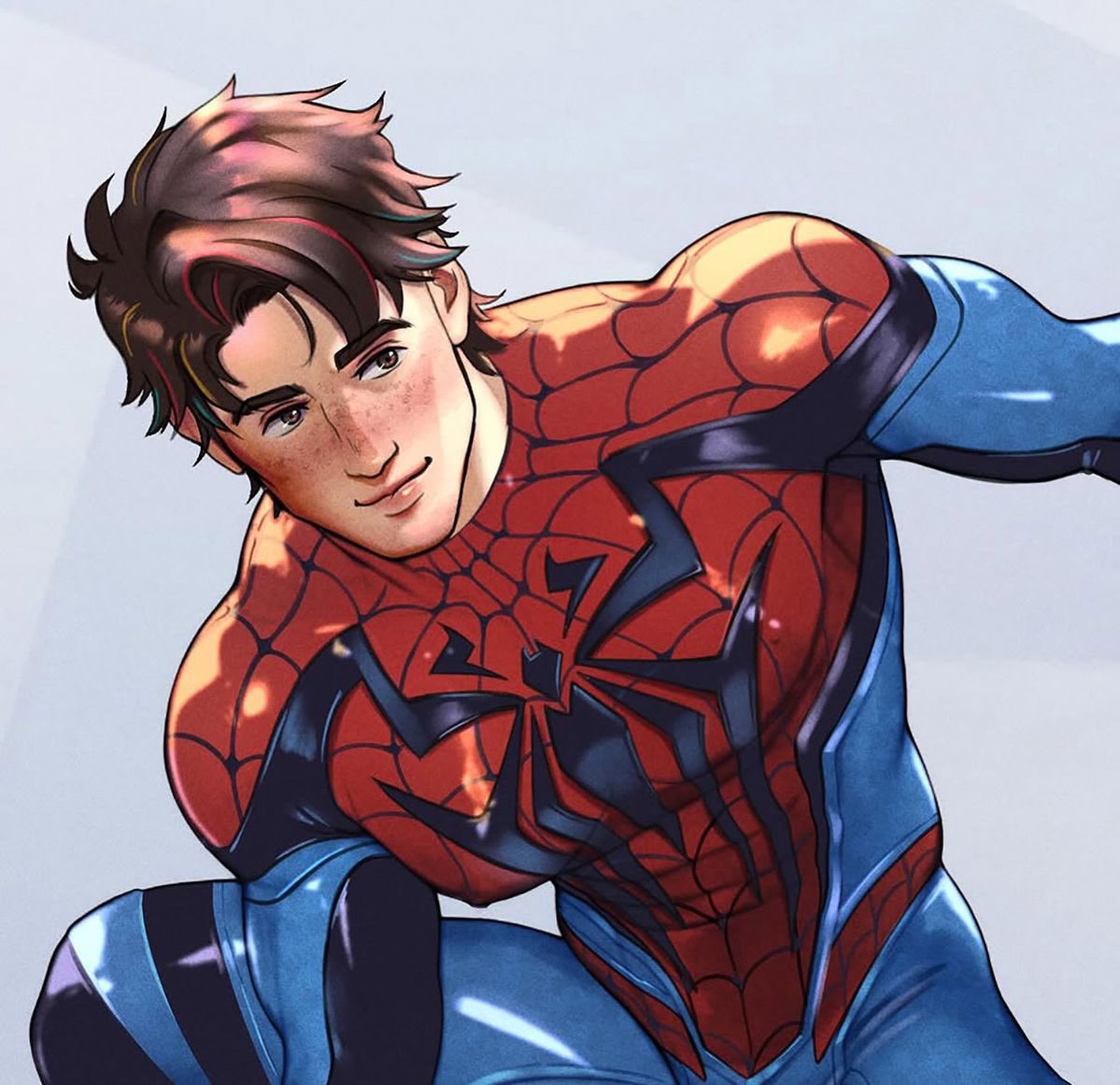 SpidyWingDuo's tweet photo. Peter: “GOOD MORNING EVERYONE….or good evening everyone? It’s 1:33AM for me so I dunno”

“BUT Guess who’s back from some multiverse shenanigans and ready for some action” https://t.co/2DD84oASjR