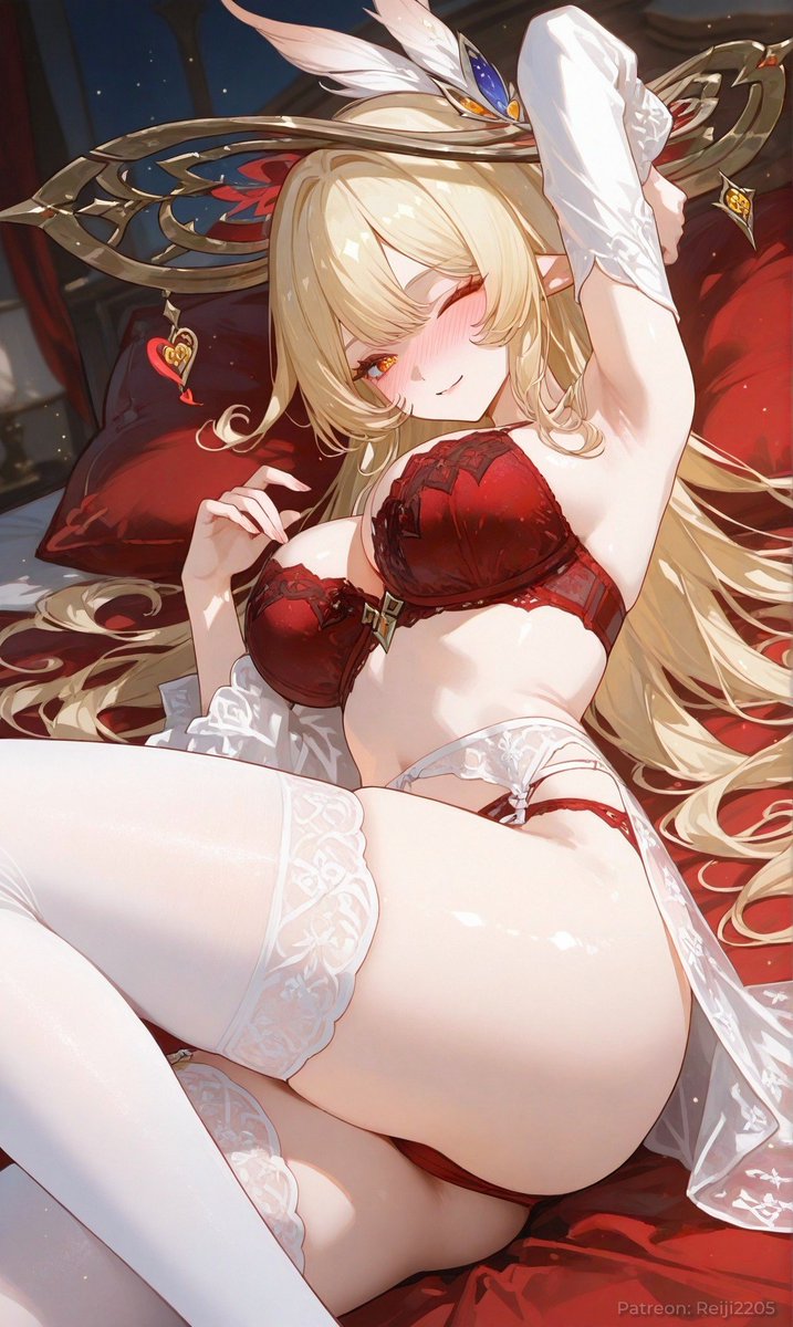 Pyro_Fii's tweet photo. 🎆 
Linda madrugada amores...
Vengan a dormir con Mommy

#Alice #ecchi #GenshinImpact https://t.co/kCYN21boZD