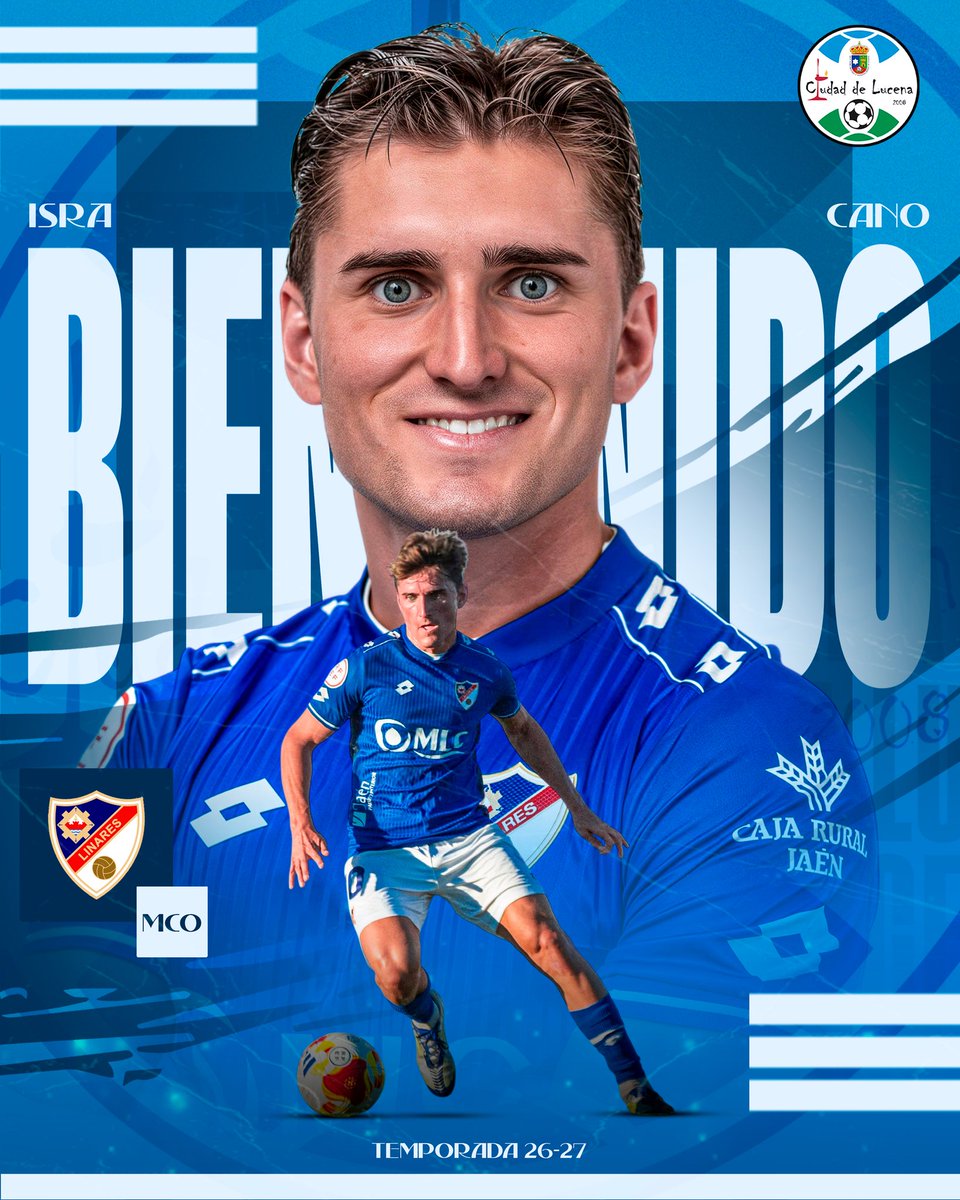ciudaddelucena's tweet photo. ✅ 𝙁𝙄𝘾𝙃𝘼𝙅𝙀 | @isracanos10: velocidad, entrega, sacrificio y ambición al servicio del Ciudad de Lucena en la temporada 2026-27... 💙 https://t.co/BGICTDDj1Q