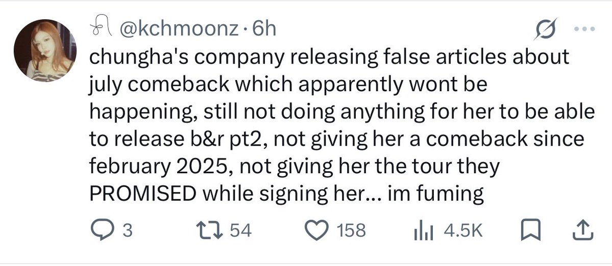 mimikyubin's tweet photo. stuff like this and chuu leaving her company and literally every other example i can even think of is why i need you all to understand that uau leaving dcc is a fucking nightmare scenario for all of us and them https://t.co/4gqcKTsaXs