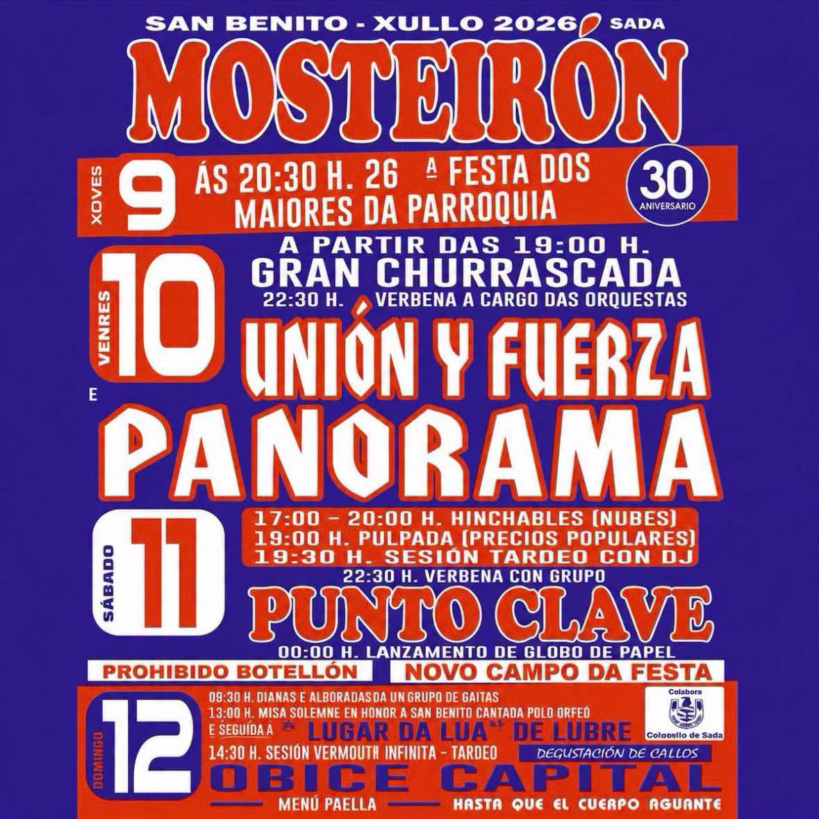voxsada's tweet photo. Felices Fiestas de Mosteirón para nuestra querida parroquia sadense y para todos los vecinos y visitantes!!! 🎉🎉🎉
Enhorabuena a la comisión de fiestas y a todos los que colaboran en engrandecer nuestro pueblo!!! 

#fiestasdesada #mosteiron #sada https://t.co/0eA8mU2XeK