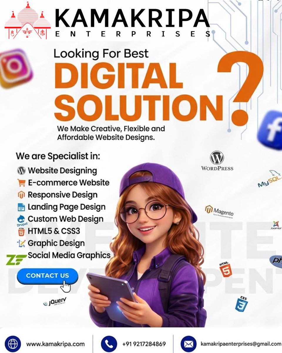 kamakripa's tweet photo. 🌐 Create a website that attracts customers, builds trust, and grows your business.

Modern, responsive websites tailored to your business.

🌐 https://t.co/g42Pgjw4qM
📞 +91 9217284869#WebDevelopment 

#WebsiteDesign #BusinessGrowth #KamakripaEnterprises https://t.co/V5tRbGfnt7