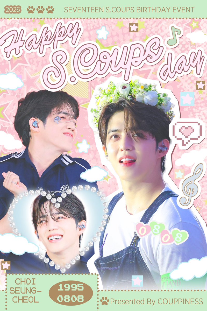couppiness's tweet photo. ୨ৎ ──── ✦ ──── ୨ৎ

  𝖧𝖺𝗉𝗉𝗒 𝖲.𝖢𝖮𝖴𝖯𝖲 𝖣𝖺𝗒 2026

      𝓑𝓲𝓻𝓽𝓱𝓭𝓪𝔂 𝓒𝓪𝓯𝓮
               𝓔𝓿𝓮𝓷𝓽

     ✦ 𝟎𝟖.𝟎𝟕 ~ 𝟎𝟖.𝟎𝟗 ✦

    🍒 𝐅𝐨𝐫 𝐎𝐮𝐫 𝐋𝐞𝐚𝐝𝐞𝐫 🍒

୨ৎ ──── ✦ ──── ୨ৎ

@chu_cafe https://t.co/6Jokl9u7am