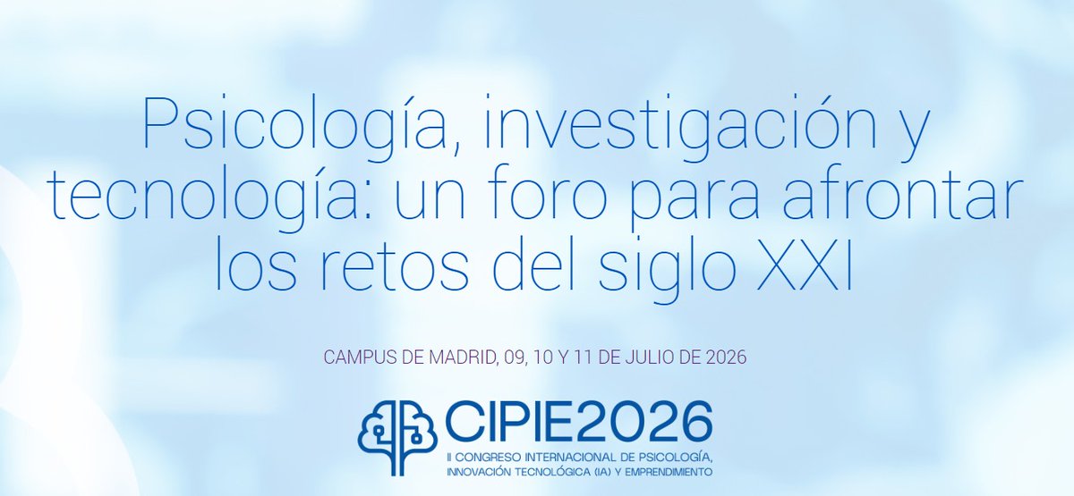 CopMadrid's tweet photo. 💡 Colaboramos en el II Congreso Internacional de Psicología, Innovación Tecnológica (IA) y Empredimiento @CIPIE2026 que se celebra en @unav, un foro donde colegiados y colegiadas de Madrid presentan trabajos de innovación en Psicología. #CIPIE2026 https://t.co/yx6O7NWVBd