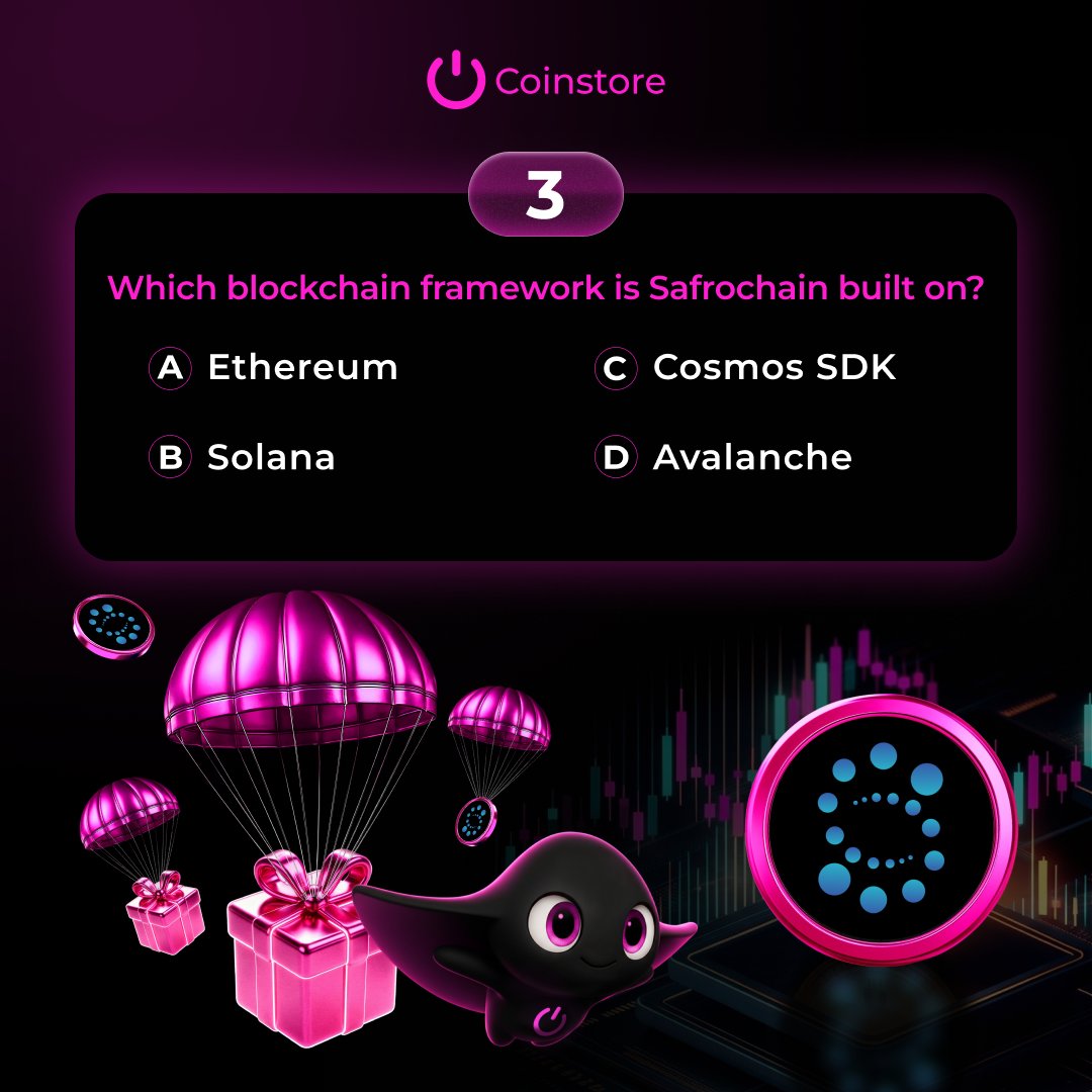 CoinstoreExc's tweet photo. 📢 $SAF Trivia Airdrop Alert! 📢 

💰25 Lucky winners will get to share $500 prize pool💰 

How to enter: 
🔹Follow @CoinstoreExc and @safrochain 
🔹Like + Share + Tag 3 friends 
🔹Comment your answers (e.g. 1A 2B 3C 4D) + UID  

📅 Ends Jul 16.  

🔍 Learn more ：https://t.co/Mt8QRHmsET