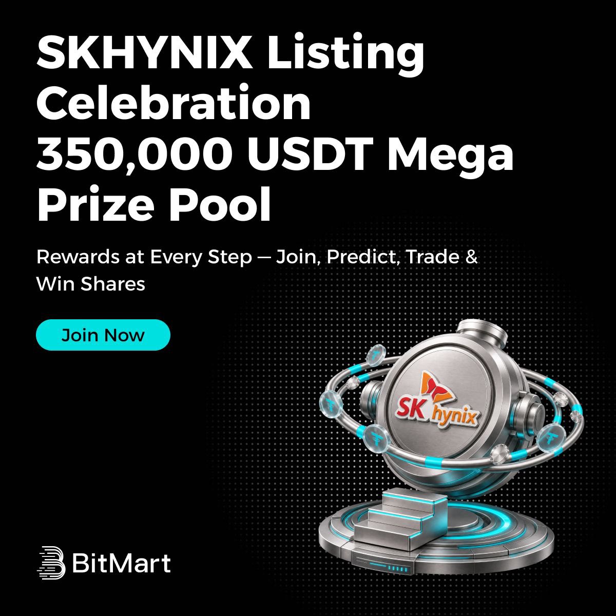 BitMart_SA's tweet photo. 🚀 SK Hynix Debuts on the U.S. Market Today!

📈 Predict the stock's price movement and join the lucky draw to win 1 SK Hynix Stock Token!

💰 A 350,000 USDT prize pool is now live, with more SK Hynix Stock Tokens up for grabs!

👉 Join Now https://t.co/LQfFDwD8IG https://t.co/Qn3vGowrnL
