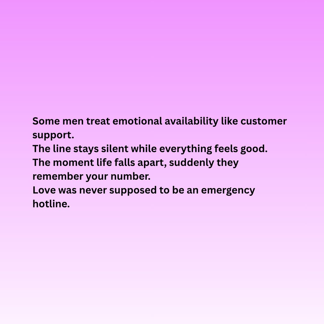 LSD1202's tweet photo. Some people disappear when everything is peaceful, then expect instant comfort the second life gets heavy.
Real emotional connection isn't built during a crisis. It's built in the ordinary days, long before anything breaks.
#LoveLessons #forwomen #AttachmentStyles #ModernDating #heartbreak