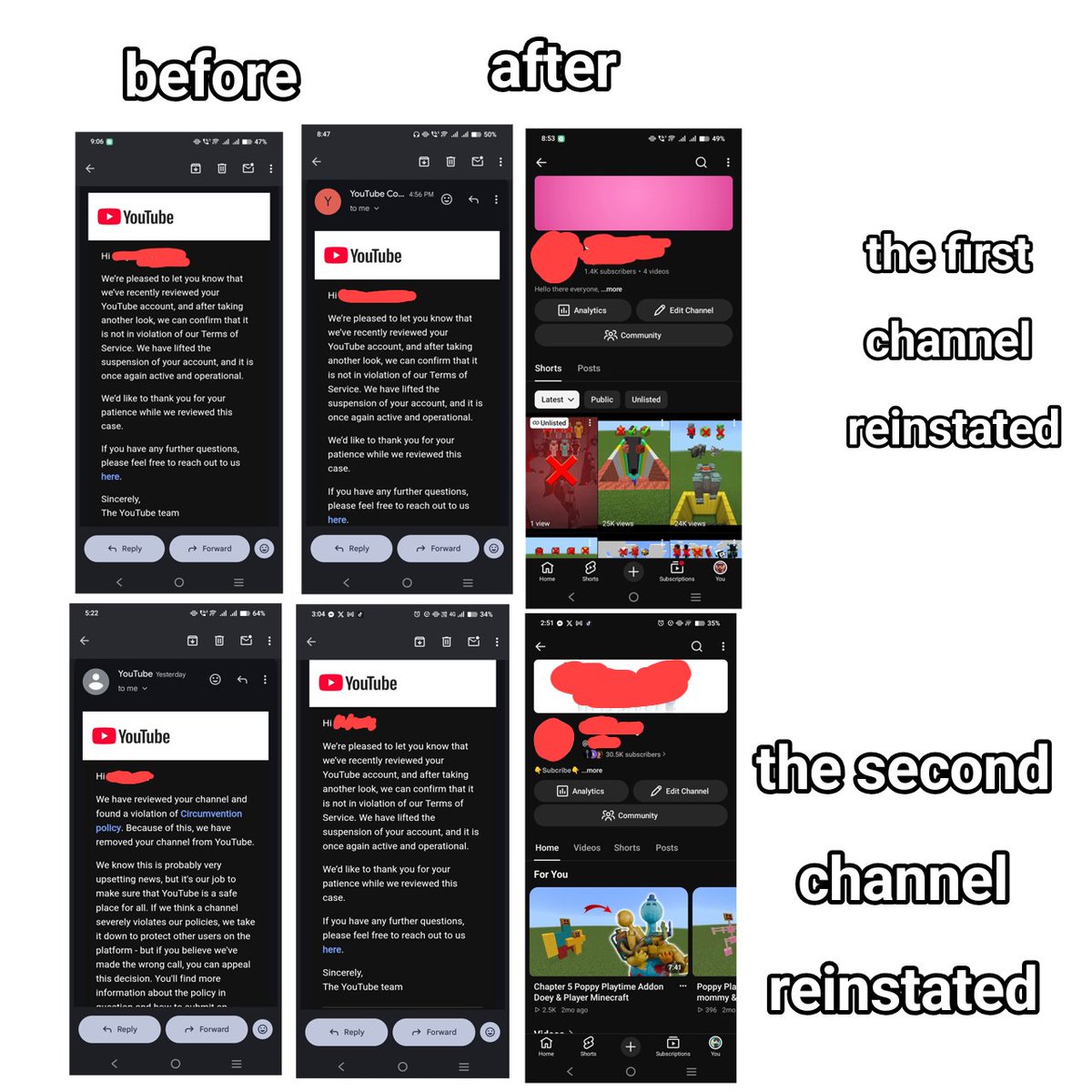 ClydeMestialr's tweet photo. "Thank God! And thanks to @TeamYouTube for bringing back both of my channels. To everyone still going through this, don't give up and just have faith. Your channel will be back too! God bless you all! ☝" https://t.co/SBWVEZSpgq