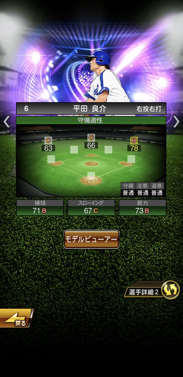dora_kobaback28's tweet photo. TS第4弾中日は平田さん登場！

魅力は特守でライトA可能な守備！打撃能力も純正では強い部類です！
特に福留さん居ない中日純正の方は獲得必須です！

個人的には右打者の方が使うの得意なので獲得目指していきたい！
 #プロスピA  #中日純正 https://t.co/zbQORUzLZj
