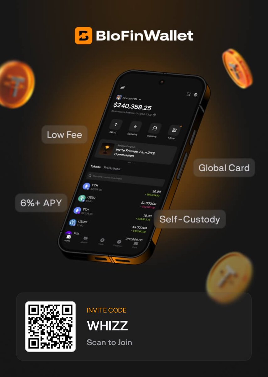 whizz_xD's tweet photo. $50 giveaway 🎉

5 winners • $10 each

to enter:

• download BloFin Wallet using my link (in the comments)
• drop proof below 👇
• follow @BloFinWallet
• like + repost

winners announced in 24 hours ⏳

good luck! https://t.co/GMHWWTZpAt