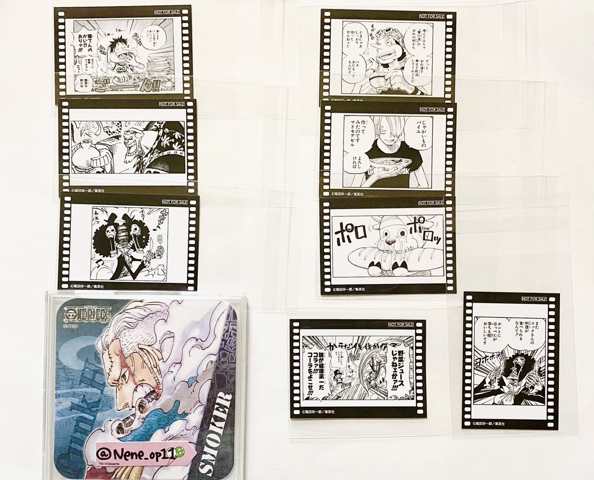 Nene_op11's tweet photo. 【交換】ONE PIECE ワンピース ジャンプショップ 特典 メモリアルフィルムカード

譲▶︎①画像にて
求▶︎②❤️赤＞💙青≫💚緑

⭐️初回様はプロカをご確認下さい
＊📮郵送

ご縁がございましたら宜しくお願い致します🎞️ https://t.co/jTBl7Schrk