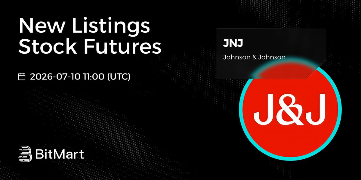 BitMart_Futures's tweet photo. BitMart Will Launch JNJUSDT Stock Futures! 

Read more: https://t.co/ds5GB0UkwD https://t.co/w1VaDtlASr