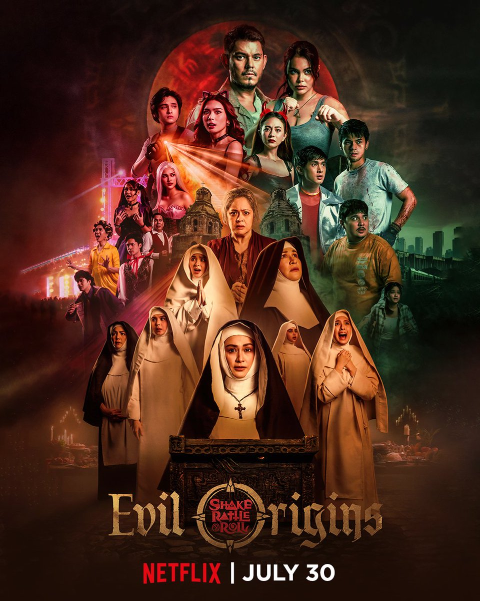 RegalFilms's tweet photo. From 1775 to 2025… all the way to 2050, evil has been waiting.

The 2025 Metro Manila Film Festival Top-Performing Filipino Horror Film, #SRREvilOrigins is finally coming to your screens. Experience the horror all over again.

Streaming on Netflix this July 30. 
#PinoyHorror https://t.co/Mdvsy8UwOI