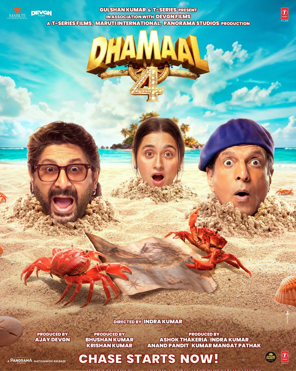 CinezioX's tweet photo. ⭐⭐⭐ 3/5
#Dhamaal4 REVIEW 

If you are tired and want to refresh your mood, just go watch it.

 Dhamaal 4 just like Dhamaal creates the same chaos which defies logic. As comedy is subjective it can feel cringe to some but overall it's a good time pass film.

#ajaydevgn https://t.co/NjWdL0UhuS