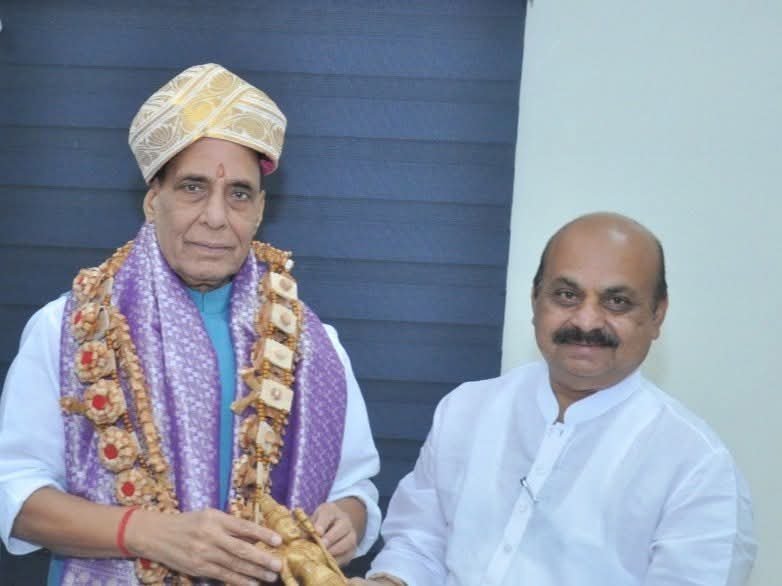 BSBommai's tweet photo. Warm birthday wishes to Hon'ble Defence Minister Shri @rajnathsingh Ji. 

A statesman known for his humility, wisdom and unwavering commitment to national security, he has played a pivotal role in strengthening India's defence capabilities and advancing the vision of an Aatmanirbhar Bharat.

May God bless him with good health, happiness and many more years of dedicated service to our nation.