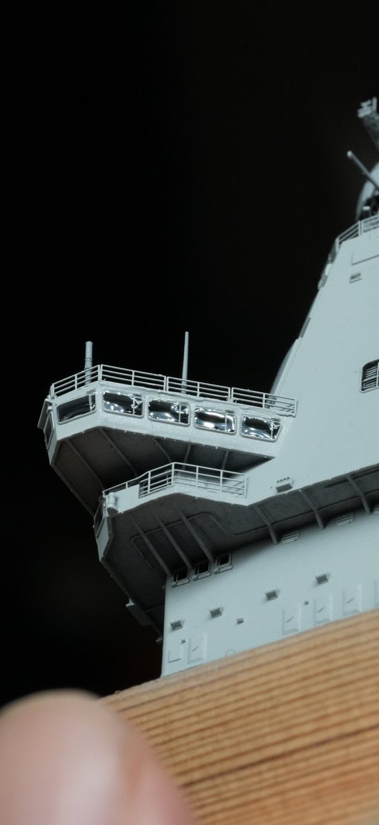 HsuSimpson's tweet photo. 1/700 PLAN CV-18 Fujian WIP adding Bridge Glass https://t.co/GEbAHhoZ0O