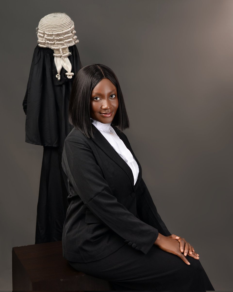 halimatafolayan's tweet photo. Introducing H.A. AFOLAYAN ESQ! ⚖️  
If 14 years old me saw me now, she’d smile so hard and say we did it. This was part of my answer to the famous where do you see yourself in ten years question. 😂 Alhamdulilah ♾️ Your girl is finally a lawyer! 🤭 This is only the beginning! https://t.co/DAnUTHbSFA
