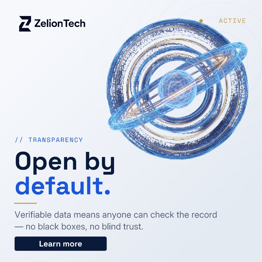 zelion_tech's tweet photo. Open by default.

Trust shouldn't require blind faith.

With verifiable on-chain records, anyone can independently validate the data.

Transparency isn't a feature—it's the foundation.

#ZelionTech #Blockchain #Transparency #Web3 #OnChain #Trust https://t.co/chvgk9la5n