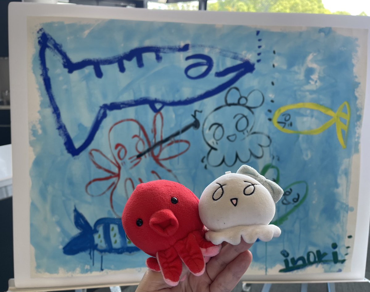くらり〜！🪼たこり〜！🐙 😭😭😭 たこりがステッカーに！！ #水瀬