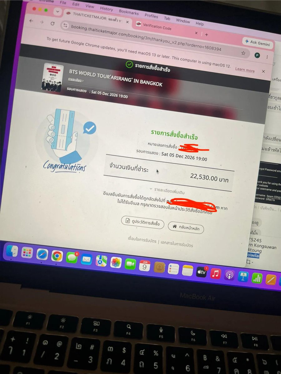 ceobold148686's tweet photo. #WTS
🎟️ ขายบัตร BTS WORLD TOUR BANGKOK

• 2 ใบ
• โซน 7,800 บาท
• Section V1
• วันที่ 12/6

ผู้ที่สนใจสามารถส่ง DM มาได้เลยค่ะ 💜
ต่างชาติสามารถติดต่อมาได้เช่นกัน

#BTS_WORLDTOUR_BANGKOK
#BTS_WORLDTOUR_ARIRANG_BANGKOK #TicketingService https://t.co/K5opjtw1AR