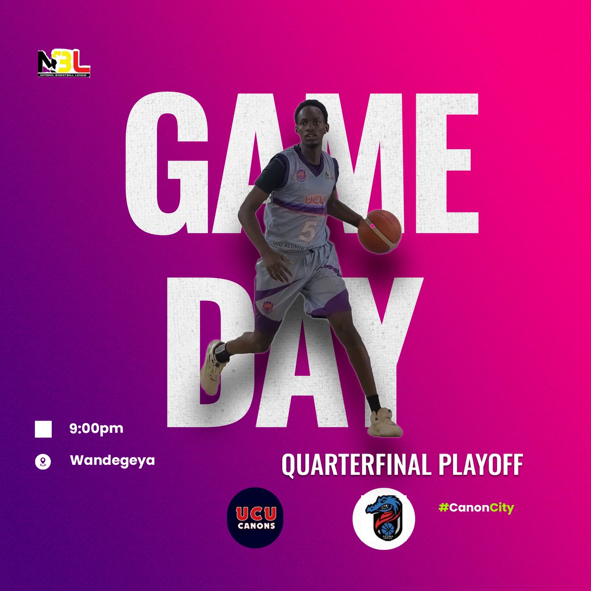 ucu_basketball's tweet photo. It’s Game Day.

Tonight, we begin our playoff journey against Victoria Crocs with a place in the semi-finals on the line.

🏀 UCU Canons 🆚 Victoria Crocs
🕘 9:00 PM
📍 YMCA Wandegeya

See you in Wandegeya. 

#CanonCity | #UCUSports | #NBL26 https://t.co/sGhvMpLUIx