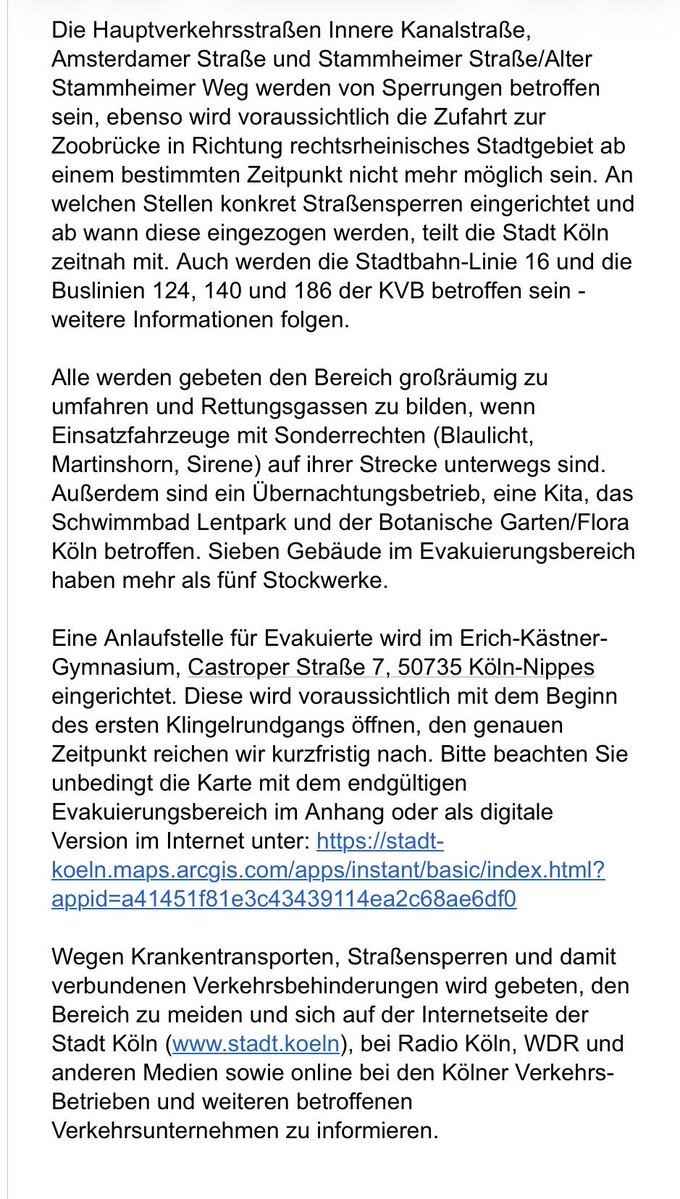 Koelntouri's tweet photo. 10-Zentner-Weltkriegsbombe in Köln-Nippes gefunden, die noch heute (10.07.) entschärft werden muss. https://t.co/akmlMcjTv4