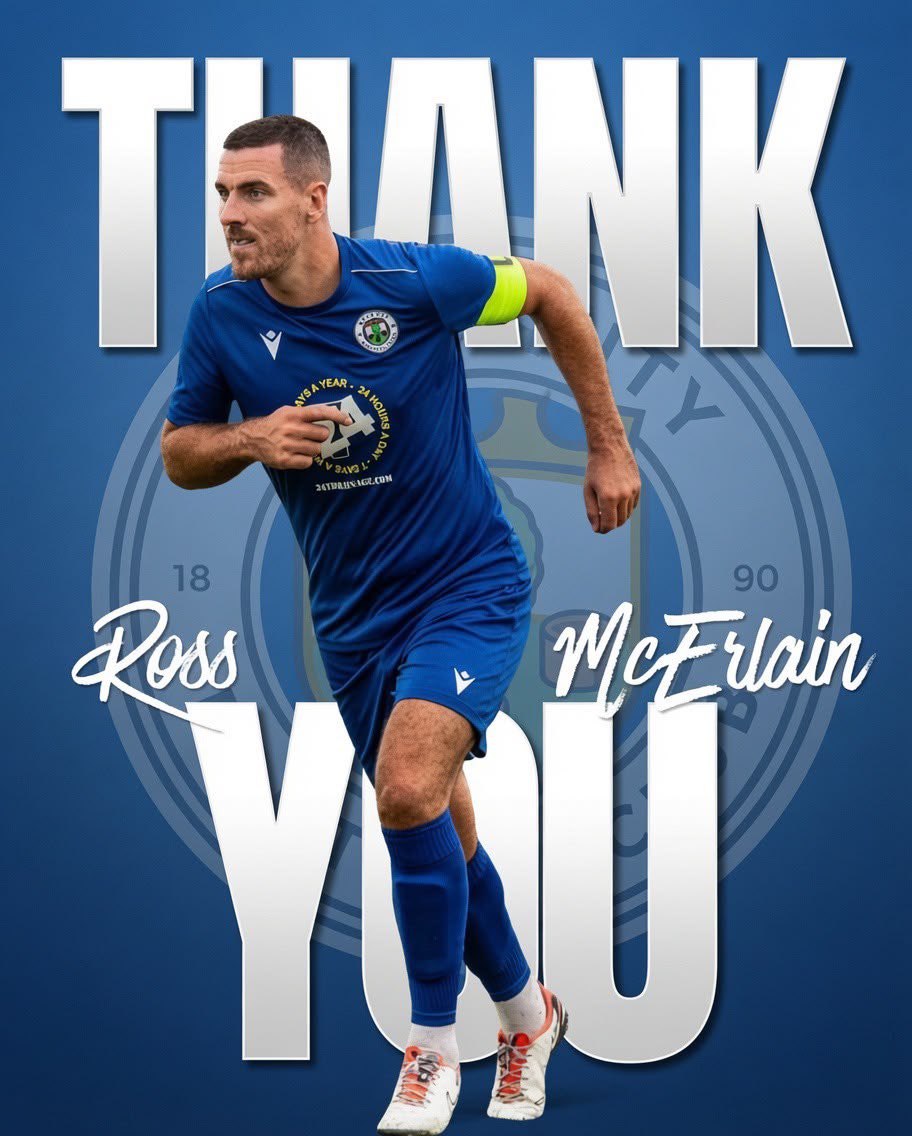 CityWellsfc's tweet photo. ℂ𝕒𝕡𝕥𝕒𝕚𝕟 𝕝𝕖𝕒𝕕𝕖𝕣 𝕝𝕖𝕘𝕖𝕟𝕕 🔵⚪️🟡

Ross McErlain calls time on his 16 year association with the club. 

Hundreds of appearances over 3 spells. We will miss that left foot 🪄

Thank you @RMcErlain 💙 https://t.co/KFmDafZc4s