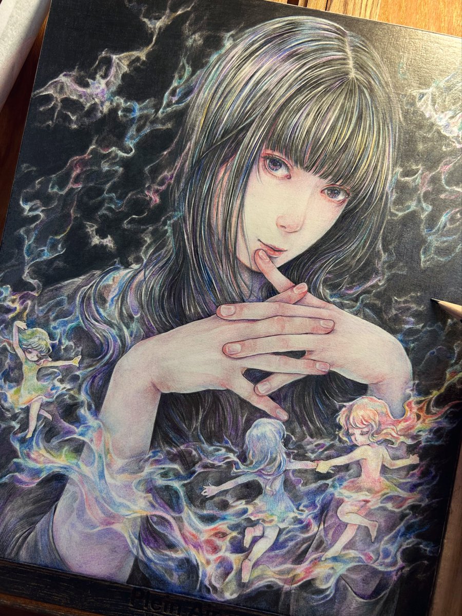 ワルプルギスの夜、踊る魔女たち。 加筆して来週末からのグループ展に