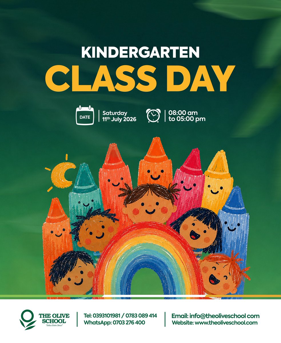 the_oliveschool's tweet photo. Our Kindergarten Class Day is almost here! ๐
Join us tomorrow as we celebrate our learnersโ creativity, growth and achievements. We canโt wait to welcome you!
#TheOliveSchool #Kindergarten #ClassDay https://t.co/h5giEzRNVw