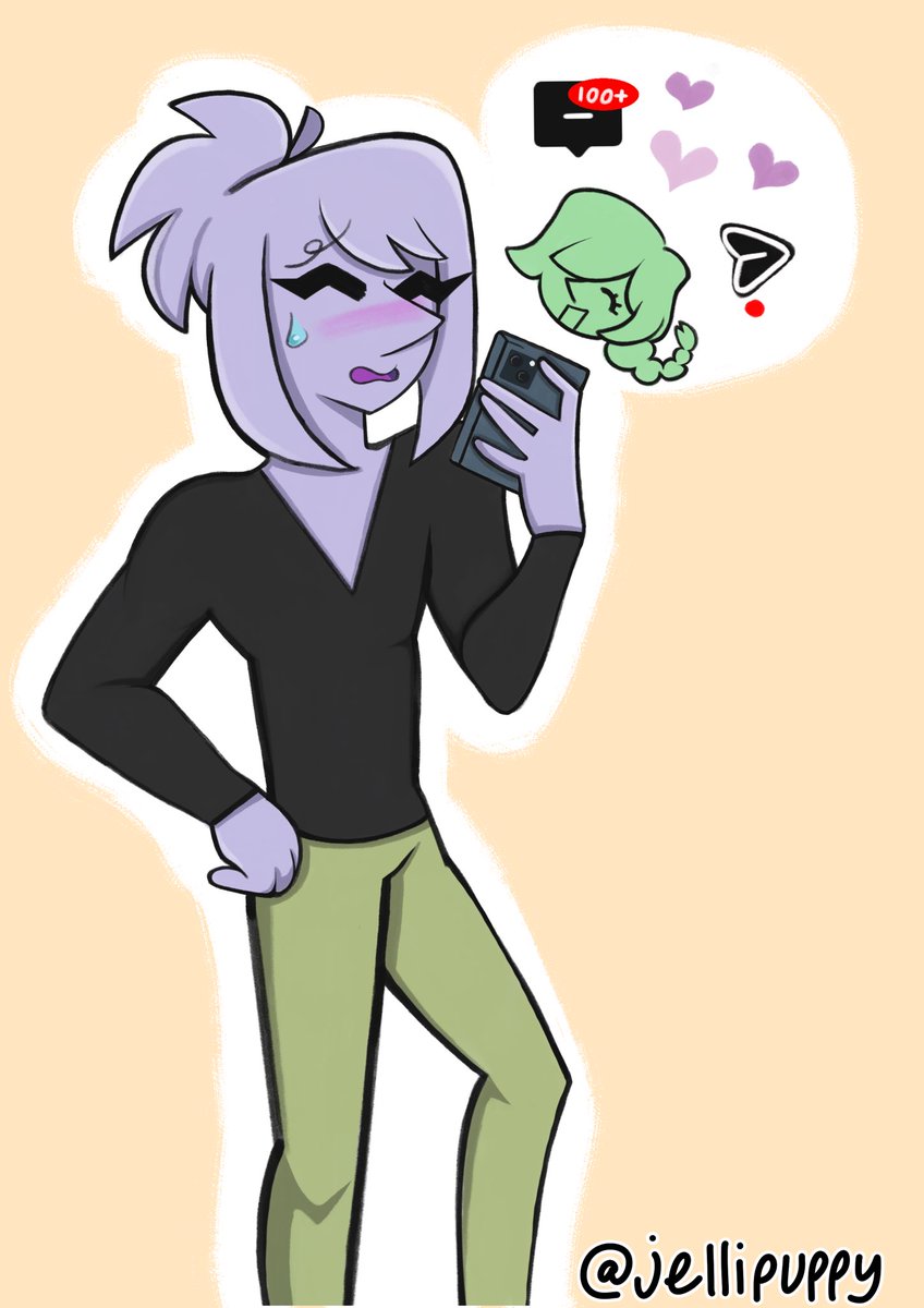 jellipuppy's tweet photo. Artfight attacks for 
@fetuscow 
@DecimalZero0 
Brodyisgone on af
+ mine and fetuscow’s addisons who love each other 💚💜 https://t.co/HtkHRVzdCR