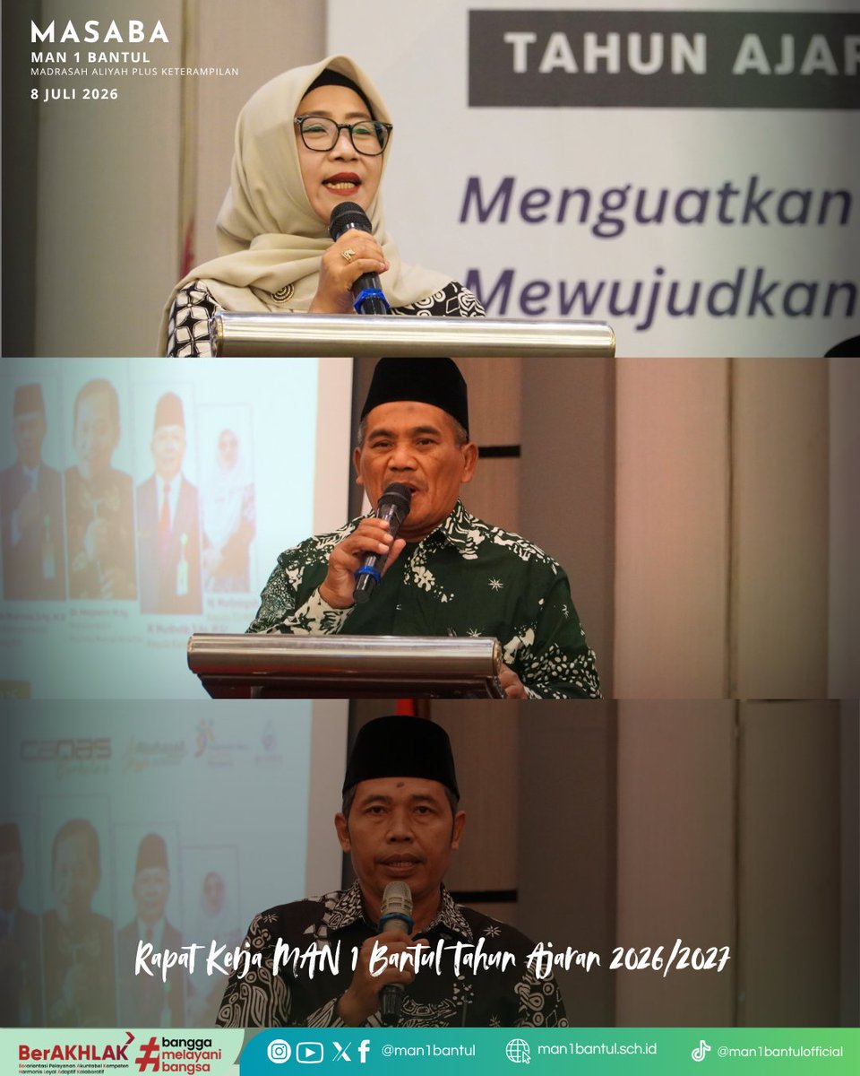 man1bantul's tweet photo. Rapat Kerja MAN 1 Bantul Tahun Ajaran 2026/2027
8 Juli 2026 https://t.co/EeFc5DIaXD