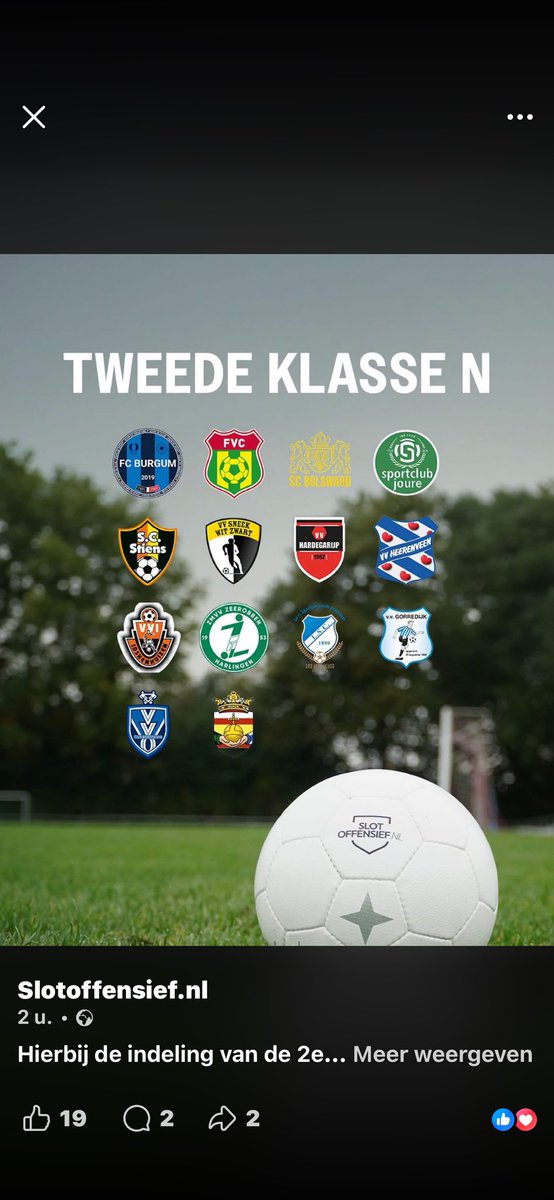 scstiens's tweet photo. Hier is hij dan de indeling 2 e klasse N voor het nieuwe seizoen 2026  - 2027 SC Stiens. https://t.co/4AQq4iJryG