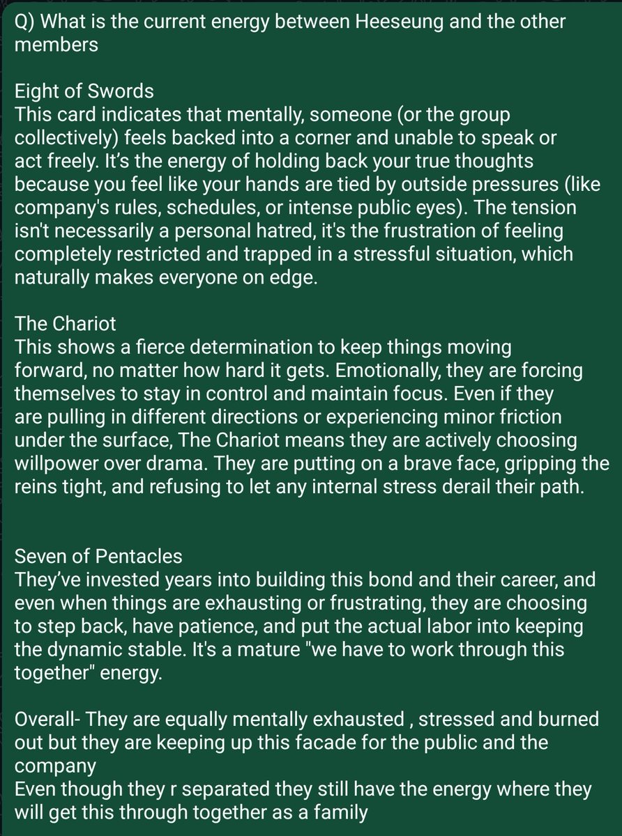 ot7realcore's tweet photo. I did a reading on the seven of them. I'm not favouring any sides. I'm just supporting my seven equally 🙏🏼 
This will be good for both sides to ignore eachother, and ot7 stans to focus on the protest https://t.co/Sg0ucqRS9k