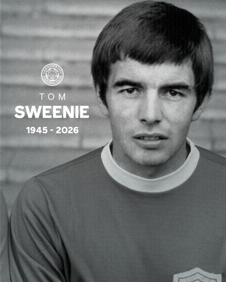 LCFC's tweet photo. It is with great sadness that we learned of the passing of Tom Sweenie on 7 July, aged 80. 

Tom was a skilful inside forward who made over 50 appearances for us and was a part of our League Cup winning side of 1964. 

Rest in peace, Tom 💙